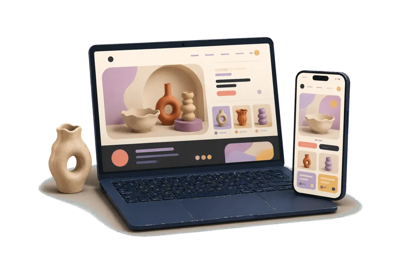 Atelier Lume — Vue desktop
